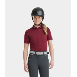 Damen Kurzarm-Polo Aeromesh Horse Pilot Dunkelrot Damen Kurzarm-Polo Aeromesh Horse Pilot Dunkelrot