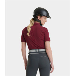 Damen Kurzarm-Polo Aeromesh Horse Pilot Dunkelrot Damen Kurzarm-Polo Aeromesh Horse Pilot Dunkelrot
