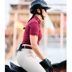 Damen Kurzarm-Polo Aeromesh Horse Pilot Dunkelrot Damen Kurzarm-Polo Aeromesh Horse Pilot Dunkelrot