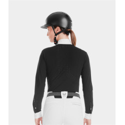 Monica Turnierpolo Horse Pilot Langarm Damen Schwarz