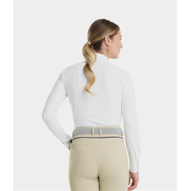 Monica Turnierpolo Horse Pilot Langarm Damen Weiß Wei&amp;amp;amp;amp;amp;szlig;