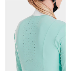 Monica Turnierpolo Horse Pilot Langarm Damen Seegrün