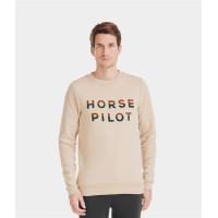 Horse Pilot Team Herren-Sweatshirt Sand Beige