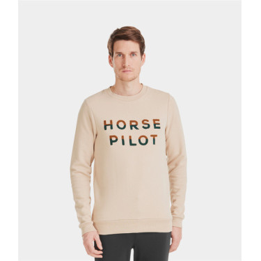 Horse Pilot Team Herren-Sweatshirt Sand Beige