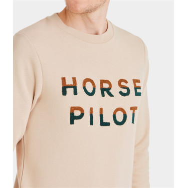Horse Pilot Team Herren-Sweatshirt Sand Beige