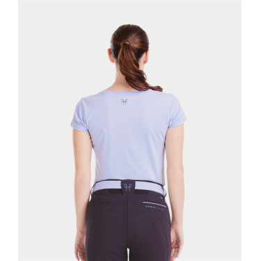Damen T-Shirt Horse Pilot Team Lavendel Lila