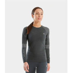 Optimax Horse Pilot Damen T-Shirt Eisen Grau