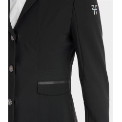 Turnierjacke Aeromade Horse Pilot Damen Schwarzes Logo Silber