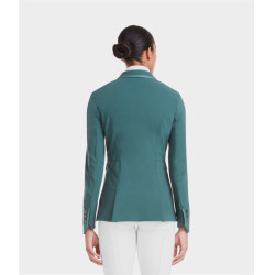 Turnierjacke Aeromade Horse Pilot Damen Balsamgrünes Logo silberfarben Gr&amp;amp;amp;amp;amp;amp;amp;amp;uuml;n