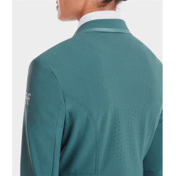 Turnierjacke Aeromade Horse Pilot Damen Balsamgrünes Logo silberfarben Gr&amp;amp;amp;amp;amp;amp;amp;amp;uuml;n
