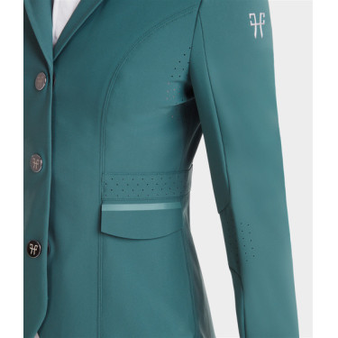 Turnierjacke Aeromade Horse Pilot Damen Balsamgrünes Logo silberfarben Gr&amp;amp;amp;amp;amp;amp;amp;amp;uuml;n