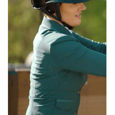 Turnierjacke Aeromade Horse Pilot Damen Balsamgrünes Logo silberfarben Gr&amp;amp;amp;amp;amp;amp;amp;amp;uuml;n