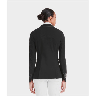 Turnierjacke Aeromade Horse Pilot Damen Schwarzes Logo schwarz