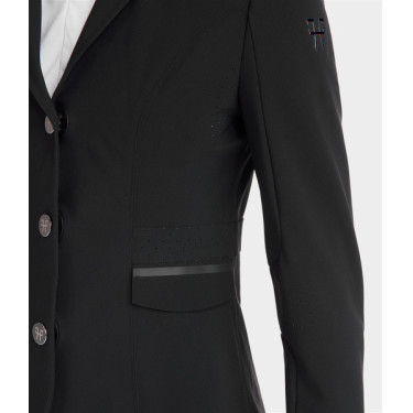 Turnierjacke Aeromade Horse Pilot Damen Schwarzes Logo schwarz