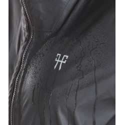 Lange wasserdichte Raintech-Jacke Horse Pilot Damen Eisen Grau