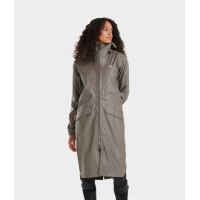 Lange wasserdichte Raintech-Jacke Horse Pilot Damen Dunkelbraun
