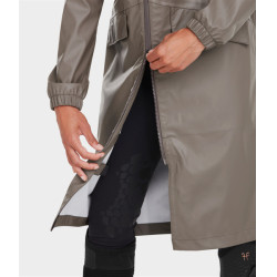 Lange wasserdichte Raintech-Jacke Horse Pilot Damen Dunkelbraun Grau Lange wasserdichte Raintech-Jacke Horse Pilot Damen Dunkelbraun Grau