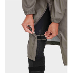 Lange wasserdichte Raintech-Jacke Horse Pilot Damen Dunkelbraun Grau Lange wasserdichte Raintech-Jacke Horse Pilot Damen Dunkelbraun Grau