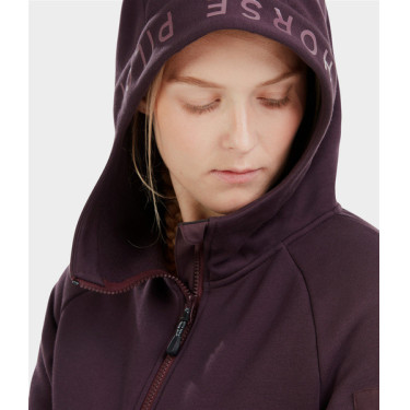 Fleecejacke Pampa Horse Pilot Damen Weinverkostung Lila