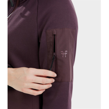 Fleecejacke Pampa Horse Pilot Damen Weinverkostung Lila
