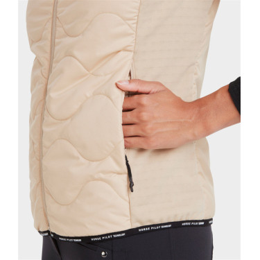 Ärmellose Weste Horse Pilot Damen Latté Braun