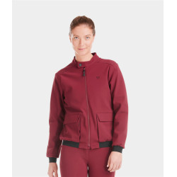 Teddy-Jacke Horse Pilot Damen Dunkelrot