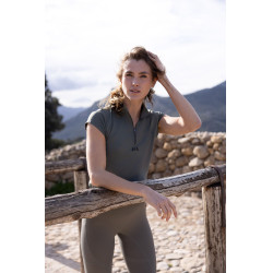 Reitleggings B Vertigo Viktoria nahtlos Damen Vollbesatz Grip Heißes Basilikum Rosa