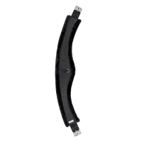 Lange Halbmond-Gurt Waldhausen mit Fleece-Stoff Schwarz / schwarz