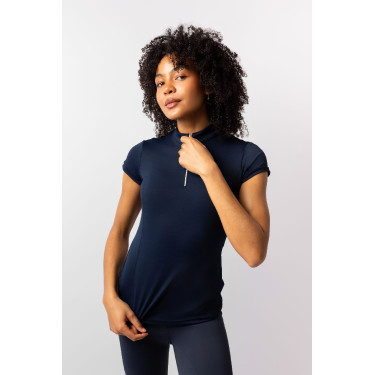 Trainingshemd Horze Mina Damen Öffnung Marineblau