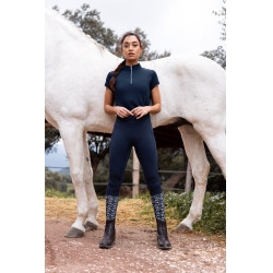 Trainingshemd Horze Mina Damen Öffnung Marineblau