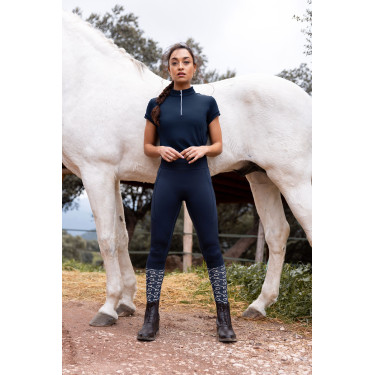 Trainingshemd Horze Mina Damen Öffnung Marineblau