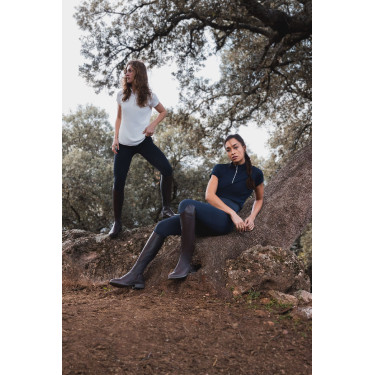 Trainingshemd Horze Mina Damen Öffnung Marineblau