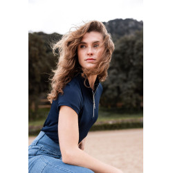 Trainingshemd Horze Mina Damen Öffnung Marineblau