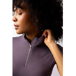 Trainingshemd Horze Mina Damen Schwarz Pflaume