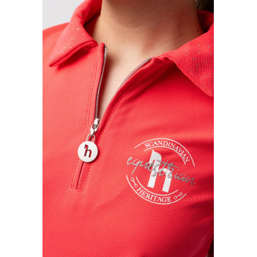Kinder-Poloshirt Horze Fay Rosen-Diva Rosa