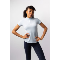 Horze Joie Kinder Trainings-T-Shirt mit kurzen Ärmeln Graublau Morgengrauen Horze Joie Kinder Trainings-T-Shirt mit kurzen Ärmeln Graublau Morgengrauen