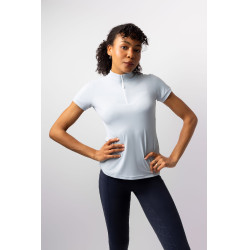 Horze Joie Kinder Trainings-T-Shirt mit kurzen Ärmeln Graublau Morgengrauen