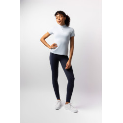 Horze Joie Kinder Trainings-T-Shirt mit kurzen Ärmeln Graublau Morgengrauen