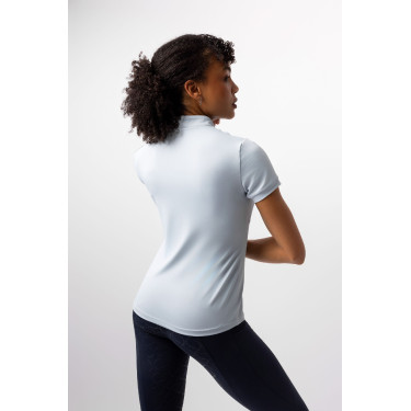 Horze Joie Kinder Trainings-T-Shirt mit kurzen Ärmeln Graublau Morgengrauen