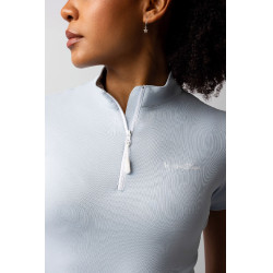 Horze Joie Kinder Trainings-T-Shirt mit kurzen Ärmeln Graublau Morgengrauen