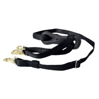 Lange Martingal Nylon mit Karabinern Finn-Tack Pro Schwarz