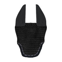 Kurze GEM Mesh-Mütze Schwarz / versilbert