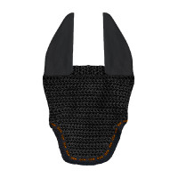 Kurze GEM Mesh-Mütze Schwarz / Koralle