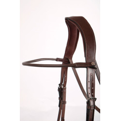 Frontales Montar Leder rund gebogen Braun