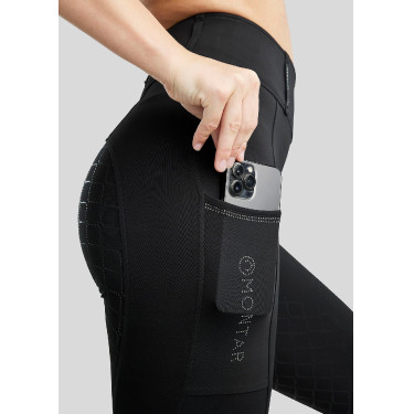 Hybrid-Leggings zum Hineinschlüpfen Montar MoBlair mit Gun Metal Kristallen und Vollbesatz für Damen Hybrid-Leggings zum Hineinschlüpfen Montar MoBlair mit Gun Metal Kristallen und Vollbesatz für Damen