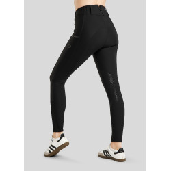 Montar MoZuna Hose Refined Pintucks mit Gunmetal-Kristallen und Kniebesatz für Damen