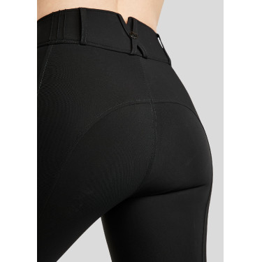 Montar MoZuna Hose Refined Pintucks mit Gunmetal-Kristallen und Kniebesatz für Damen Montar MoZuna Hose Refined Pintucks mit Gunmetal-Kristallen und Kniebesatz für Damen