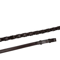 Geflochtene Lederzügel Montar französischer Verschluss Braun Geflochtene Lederzügel Montar französischer Verschluss Braun