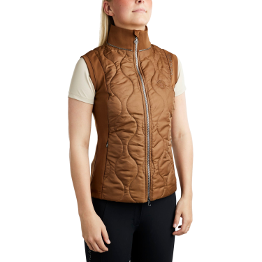 Ärmellose Daunenjacke Hybrid Montar MoMary Gun Metals Crystals Damen Karamell Braun