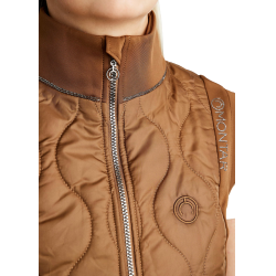 Ärmellose Daunenjacke Hybrid Montar MoMary Gun Metals Crystals Damen Karamell Braun